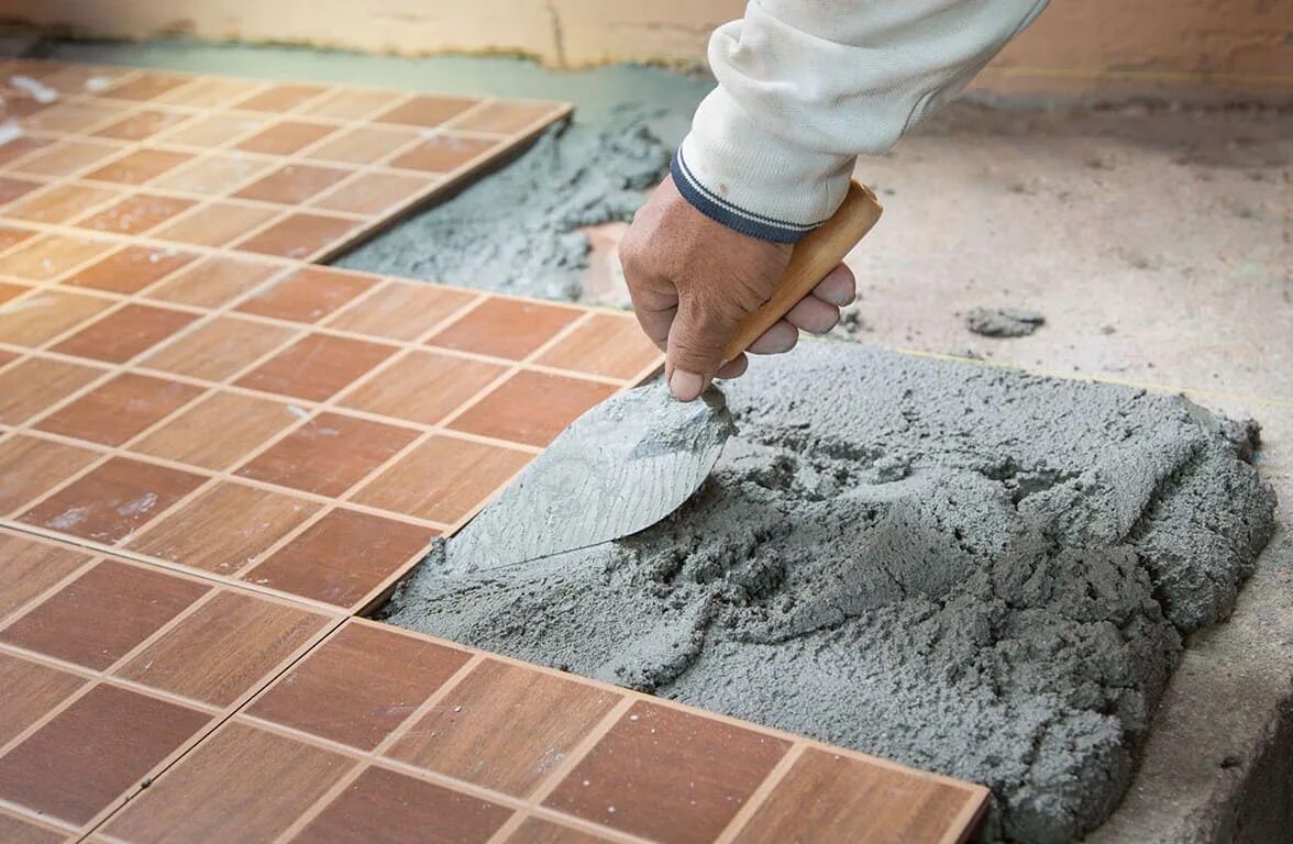 Плитка на пол на цемент