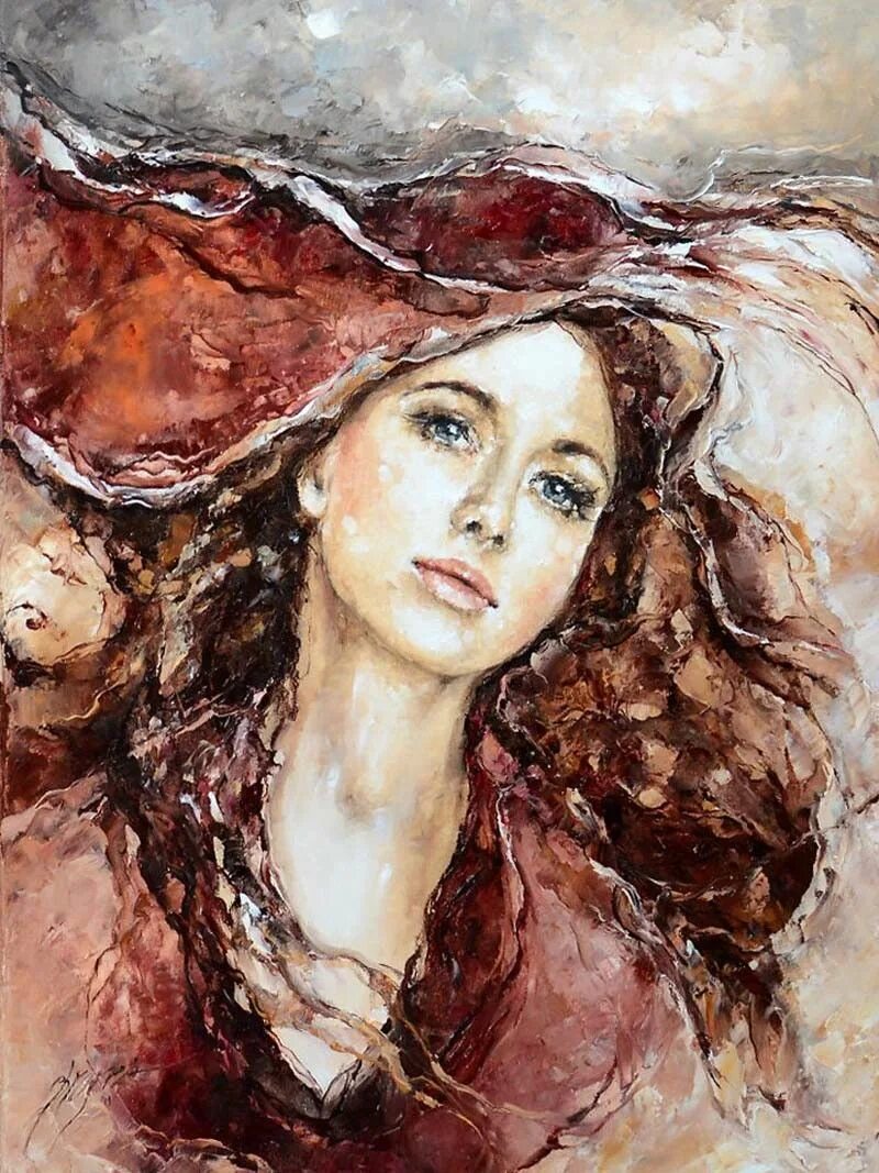 Женская картина. Художница Эльжбета Брожек. Художник Эльжбета Брожек Elzbieta Brozek. Портреты Эльжбеты Брожек. Польская художница Elzbieta Brozek.