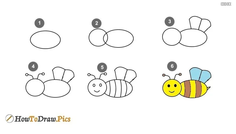 Пошаговое рисование для детей. Рисование по этапам для детей. Поэтапное рисование пчелы для детей. Рисунок пчелы для детей пошагово. Медведь и пчелы старшая группа