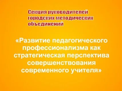 Развитие педагогического профессионализма