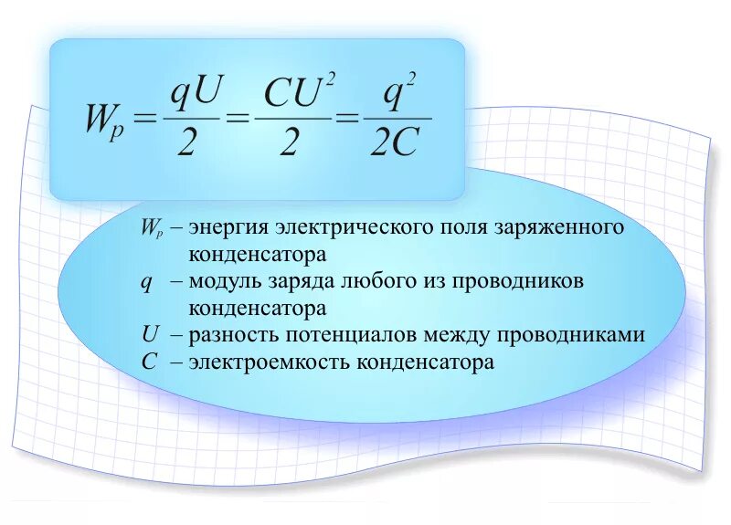 Электрический заряд конденсатора емкостью. Энергия электрического поля конденсатора формула. электроемкость электрического поля формула. формула расчета энергии электрического поля. электроемкость, конденсаторы, энергия электрического поля.