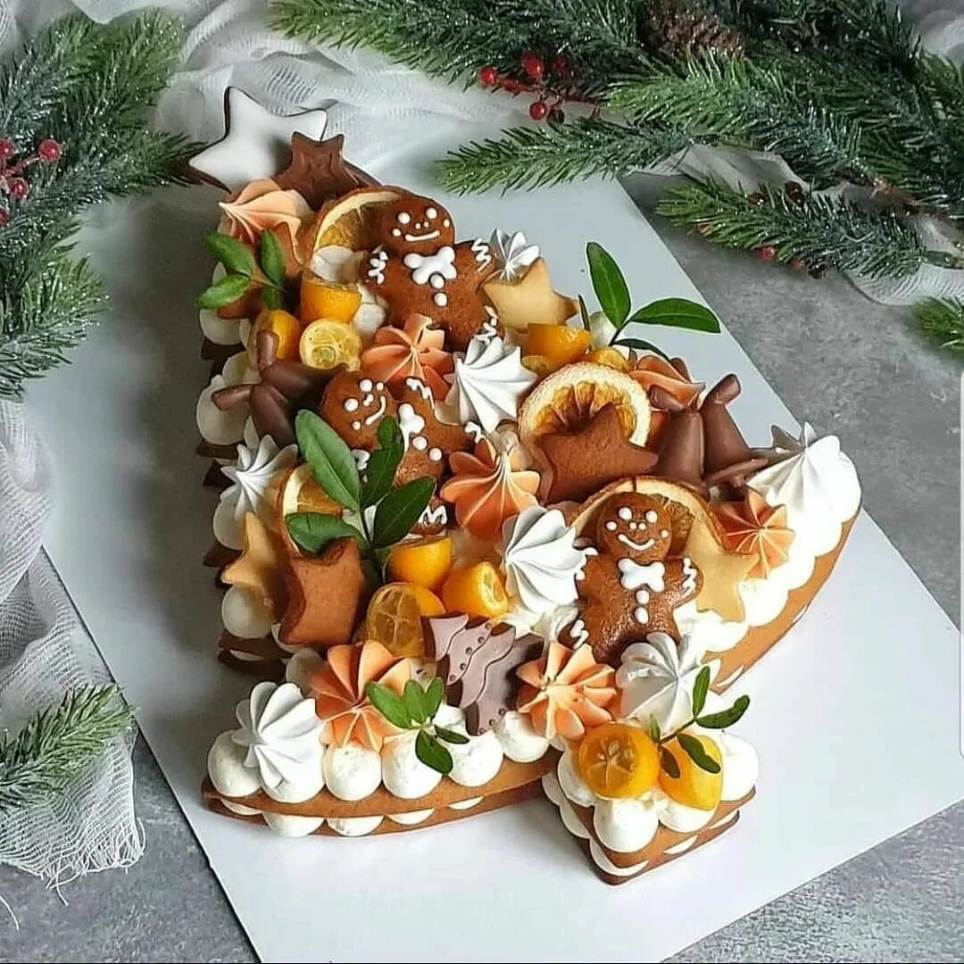 Торт елка медовые коржи