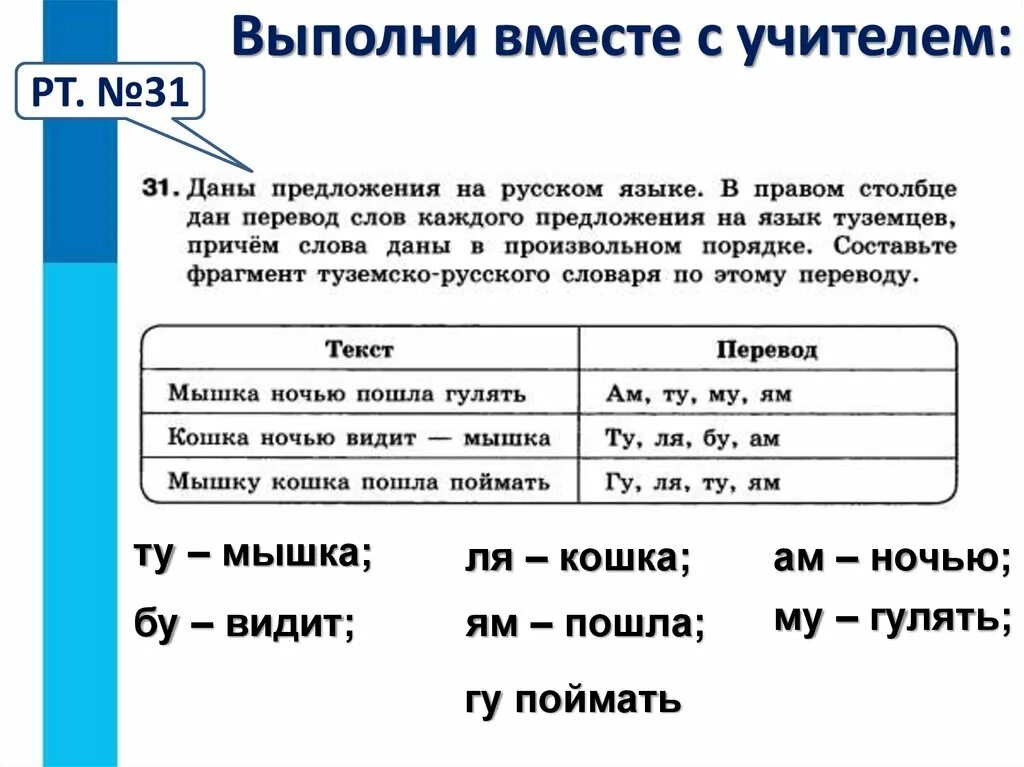 Даны предложения на русском языке в правом. Предложения по информатике.
