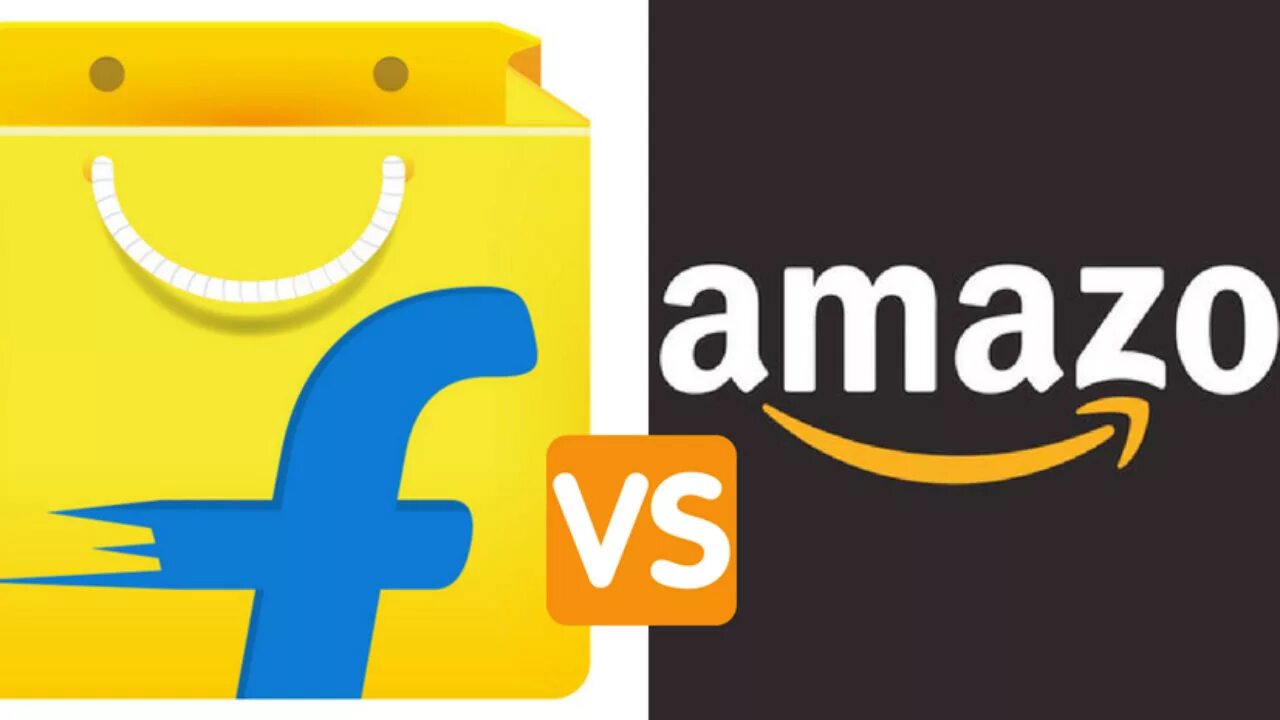 Amazon vs. Flipkart. Amazon Pluses. Flipkart India. Flipkart logo.