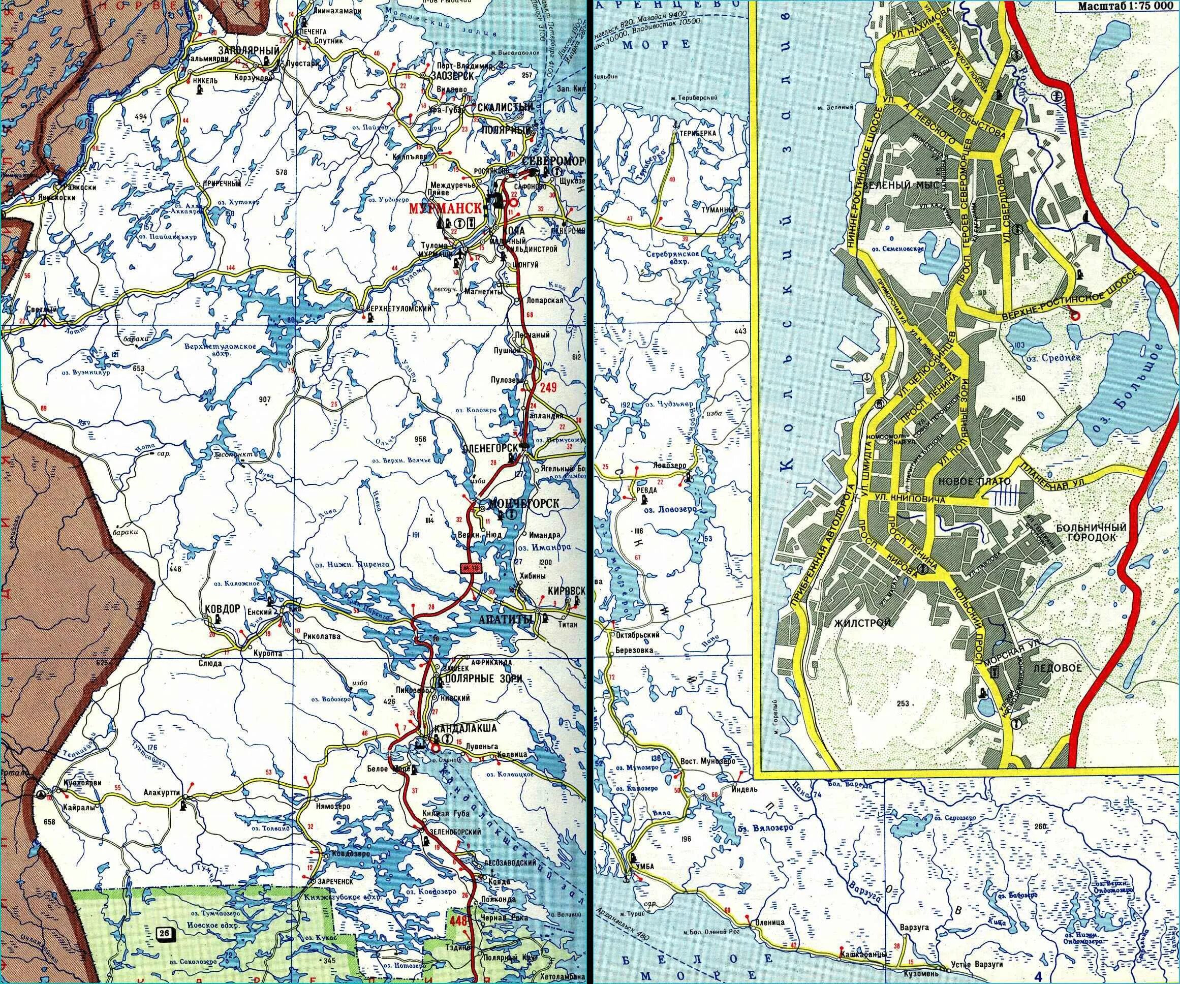 Карта дорог мурманска. Карта Мурманской области. Автомобильная карта Мурманской области. Карта Мурманской области подробная.