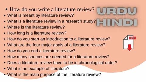 How do you write a literature review, What is meant by literature review, W...