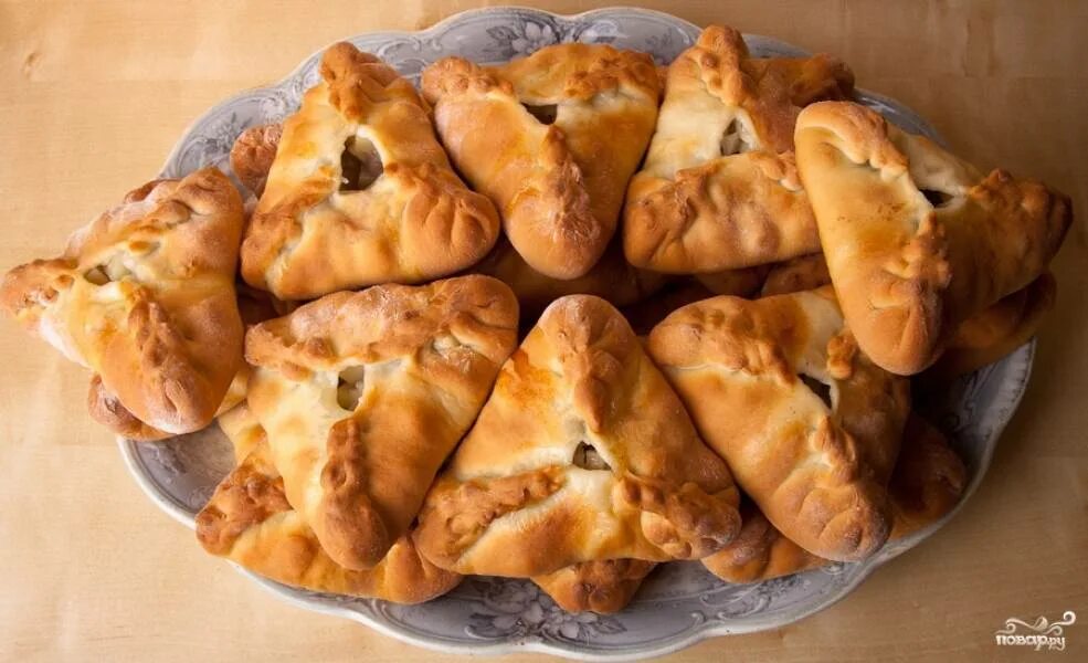 Тесто для треугольников с мясом и картошкой