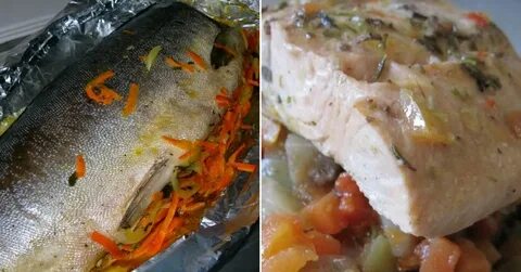 Горбуша с овощами в мультиварке