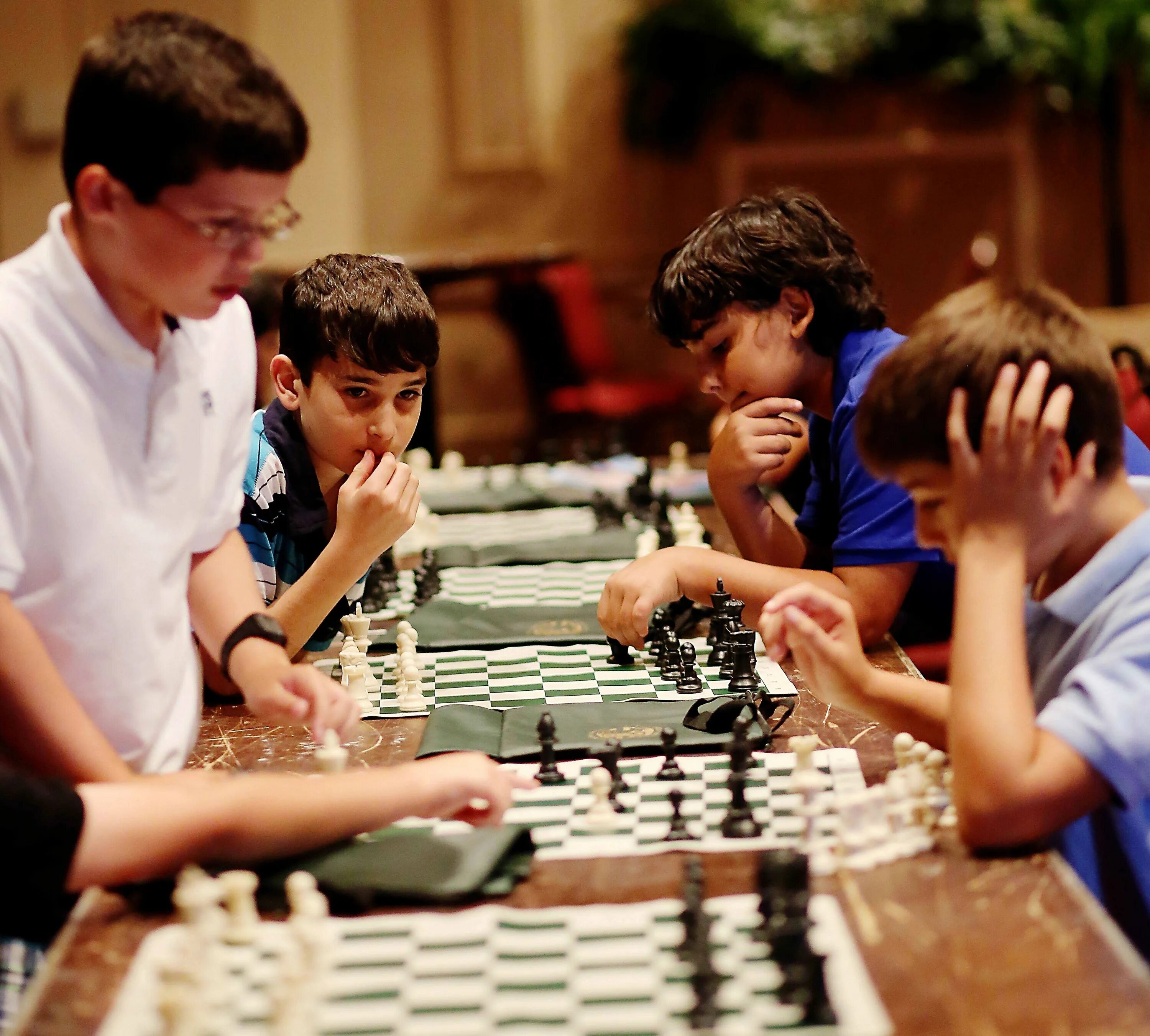 They are playing chess