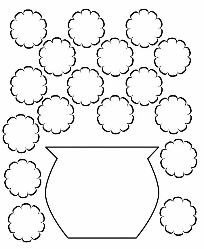 Ваза для вырезания из бумаги распечатать. Трафарет ваза с цветами. Трафарет вазы для цветов. Заготовки цветов для аппликации. Ваза для цветов трафарет для аппликации.