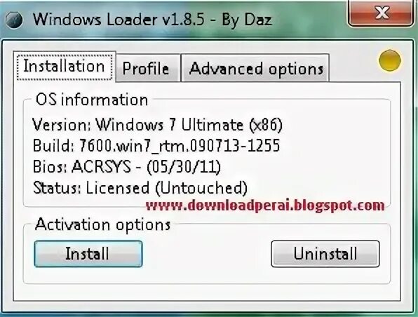 Window 7 loader by daz