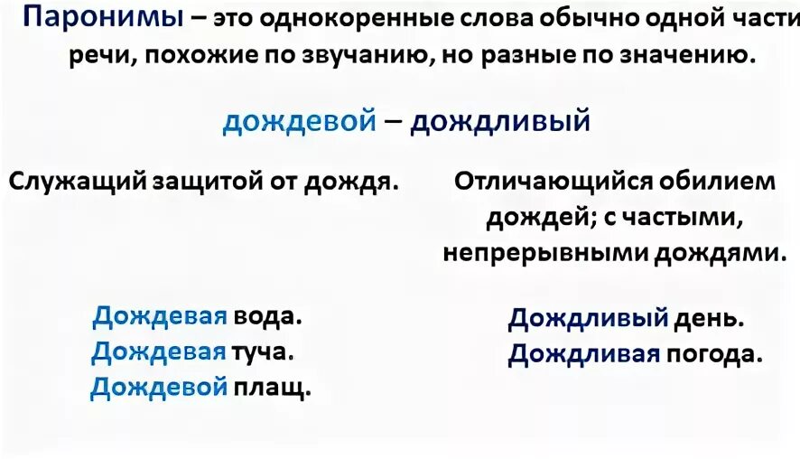 Дождливый словосочетание