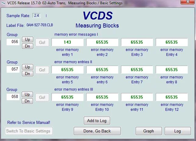 65 в группа 1. DSG диагностика. Показатели DSG. VCDS диагностика ДСГ. Ошибки VCDS.