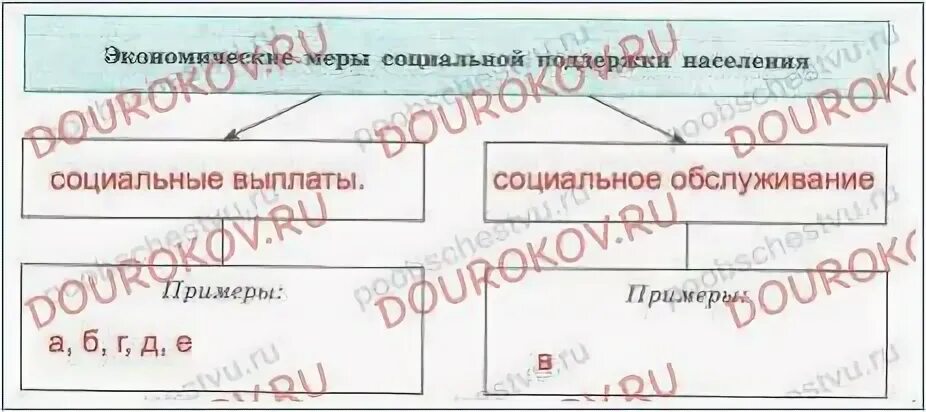 Заполните пробелы в схеме