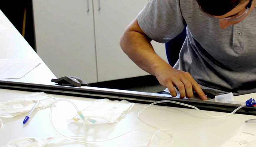 Plastic testing. Plastic testing