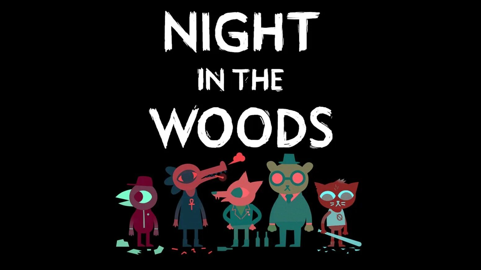 A night in the woods. Найт ин зе Вудс. Night in the Woods игра. Night in the Woods обложка. Night in the Woods логотип.