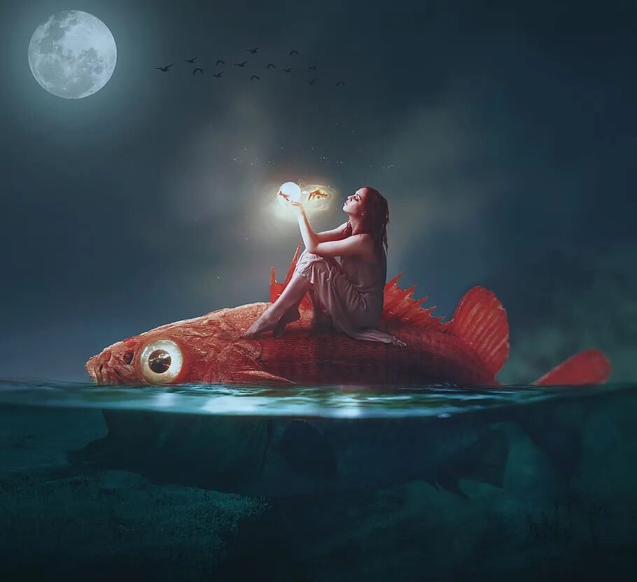 Видеть сны. К чему снится рыба во сне живая. Яхта дельфины. Говорят дельфины. Девушка и золотая рыбка.