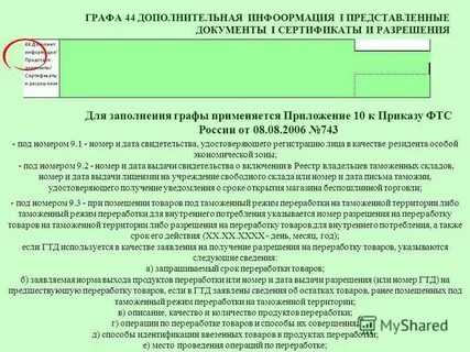 Документы на торговлю