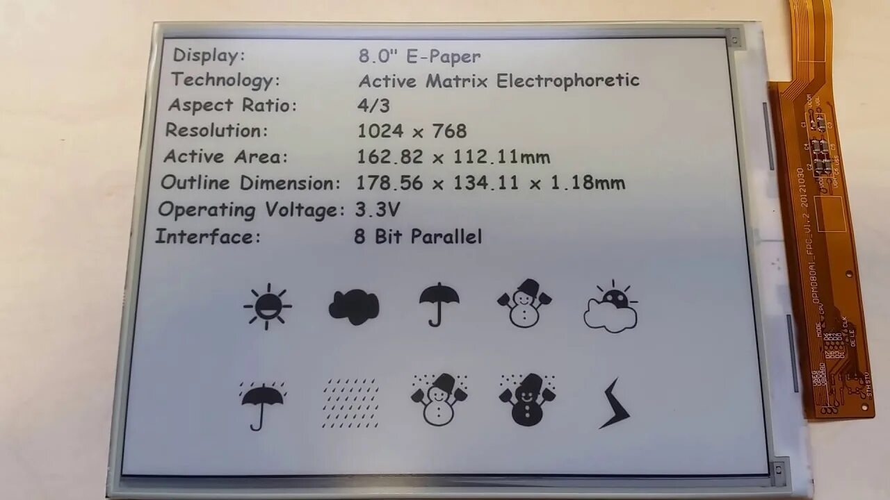 Paper display. E-paper интерфейс.
