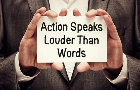 Actions speak than words перевод