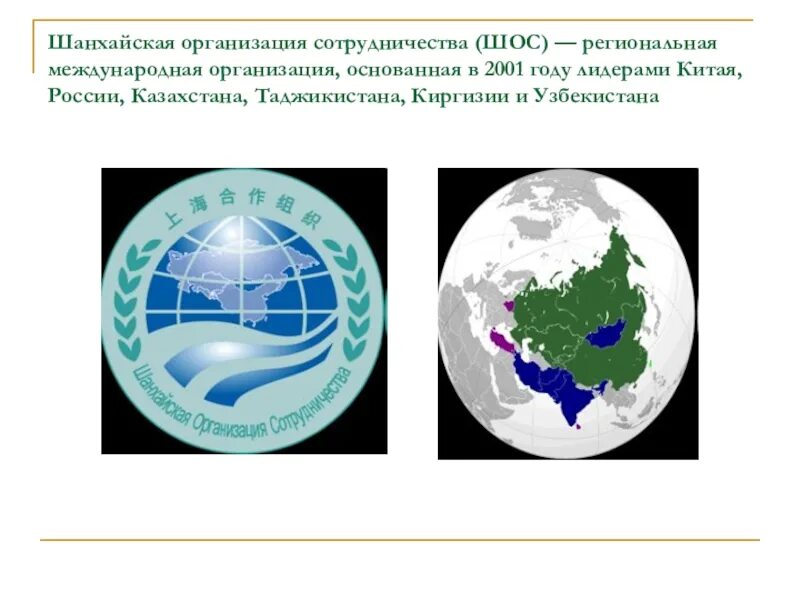 Региональные и международные организации казахстана. Шанхайская организация сотрудничества на карте. ШОС на карте 2023. Превращение ШОС из региональной в международную организацию..