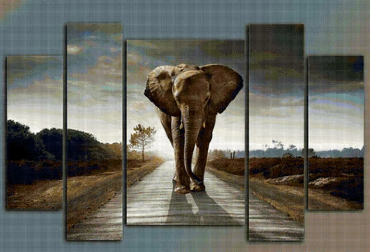 Уникальные постеры. Слон на дороге. Картина слон на дороге. Модульная картина слон. Gdeslon