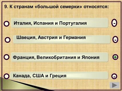 Выделите столицы стран относящихся к большой семерке