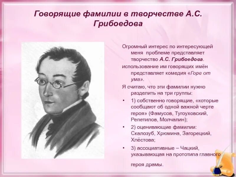 Проекта говорящие фамилии в произведениях. Говорящие фамилии в литературе. Говорящие фамилии в произведениях. Говорящие фамилии в произведениях писателей. Говорящие фамилии в творчестве Грибоедова.