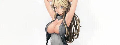 Обои для рабочего стола. girl, sexy, cleavage, long hair, boobs, anime, bea...