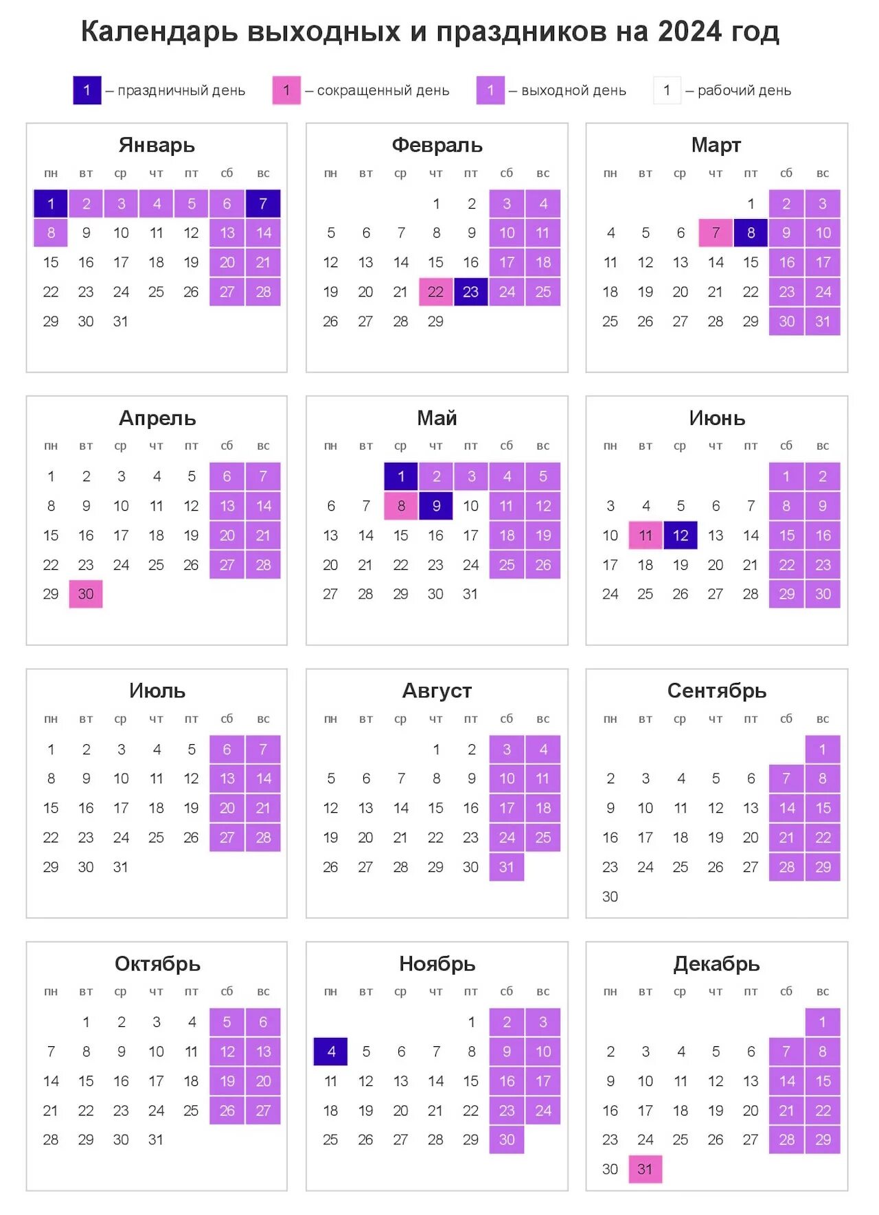 Праздничные дни в 2024г. Выходные дни в 2024 году. Календарь на 2024 год с праздниками и выходными. Нерабочие праздничные дни в 2024. Производственный на 2024 год рб