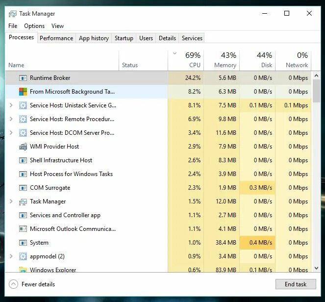Task host windows при выключении что это. Процесс таск хост. background task host. backgroundtaskhost.exe. feedback hub background task host что это.