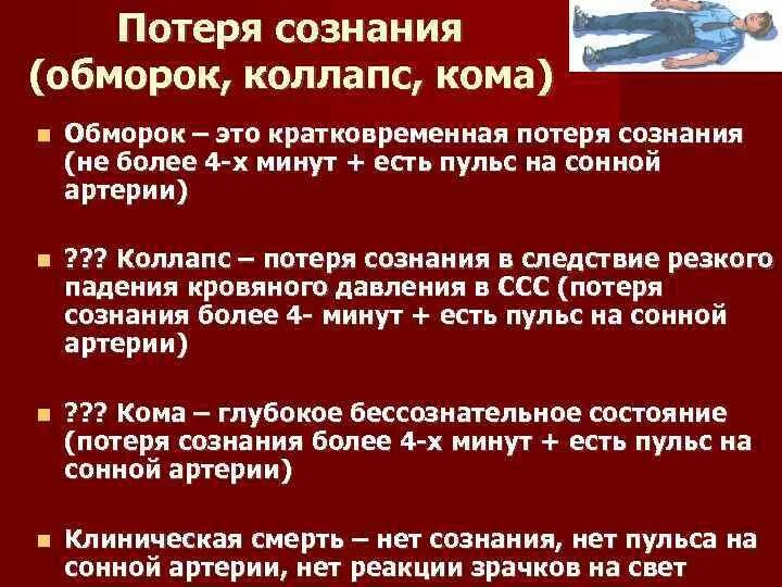 Обморок коллапс кома. Обморок синкопе и коллапс. Первая помощь при обмороке и коме. Чем отличается кома от обморока. Отличие шока от коллапса