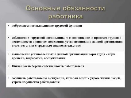 Обязанности рабочего магазина
