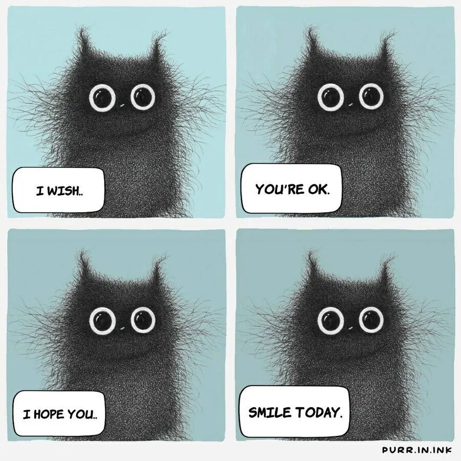 I hope you answer me. I hope you smile today картинка с котом. What Cat are you today.