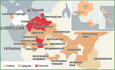 Карта борщевика сосновского