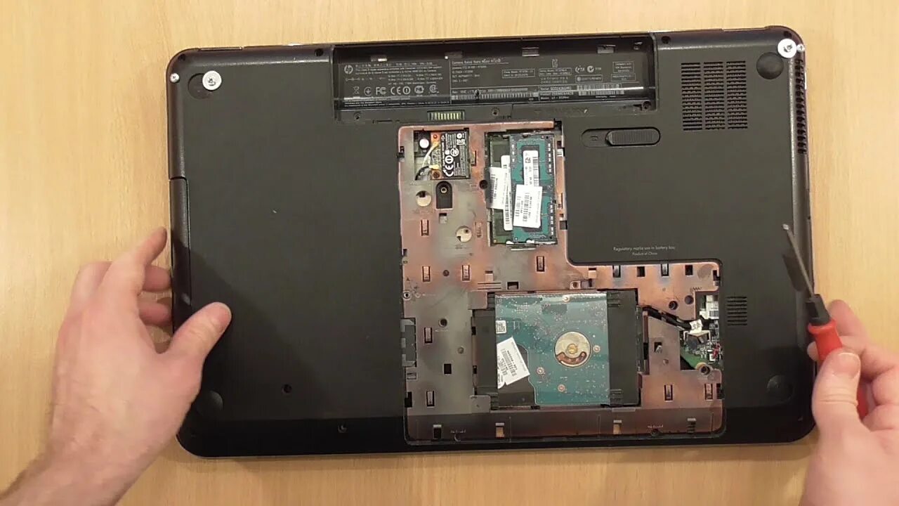 Как разобрать ноутбук hp Pavilion g7 - YouTube
