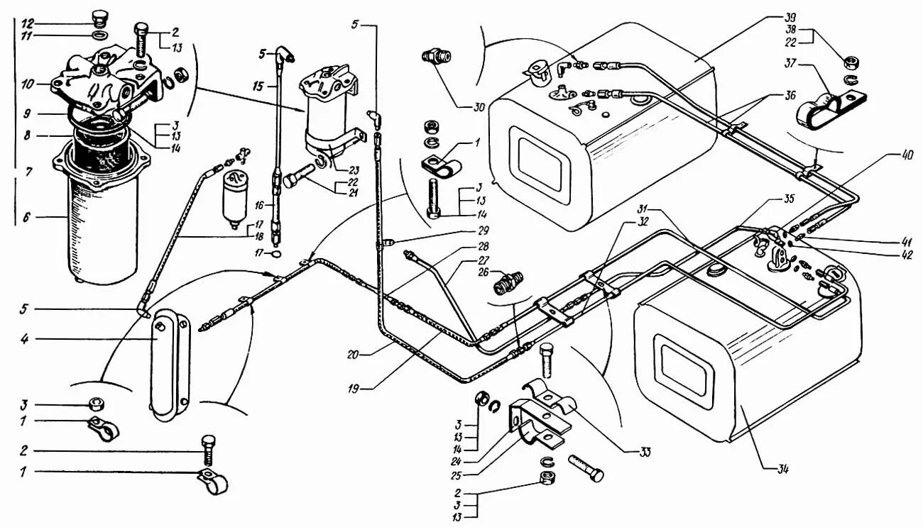 Топливный бачок КРАЗ-260. Кран переключения топлива с бака на бак, КАМАЗ 43118. Топливная система КАМАЗ 43118 С двумя баками. Топливная система КАМАЗ 43118 на два бака.