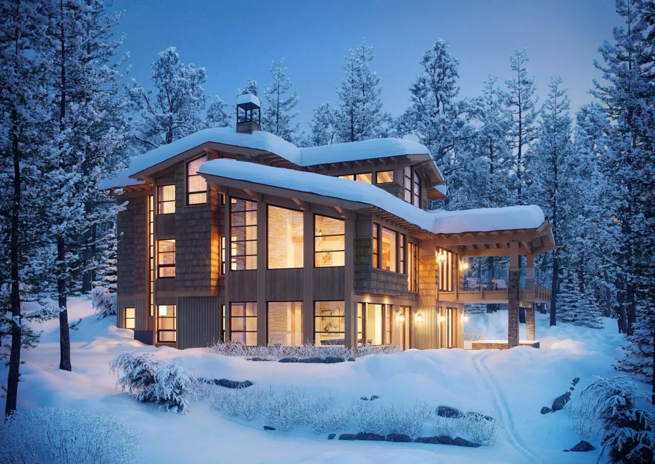 Enchanting modern-rustic dwelling in the rugged mountains of Big Sky Mountain ho