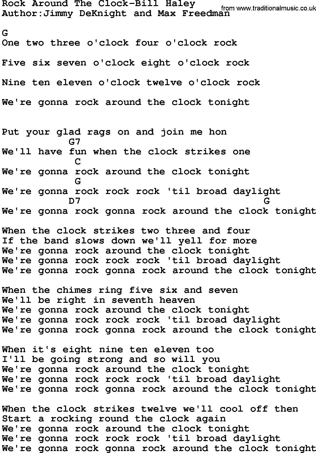 Слова песни рок. Rock around the Clock текст. Rocking around текст. Билл Хейли рок эраунд зе клок. Тексты рок песен.