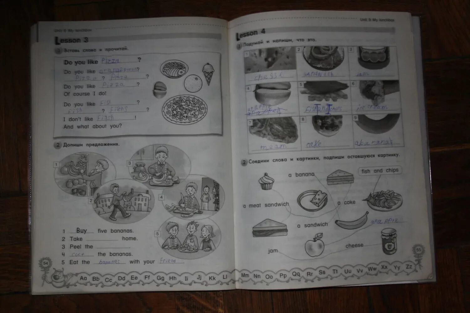 Урок 54 английский язык 2 класс. Английский язык 2 рабочая тетрадь стр 54. Стр 54 английский 2 класс рабочая. Английский 2 класс рабочая тетрадь стр 55. Английский язык 2 класс рабочая тетрадь 2 часть стр 54.