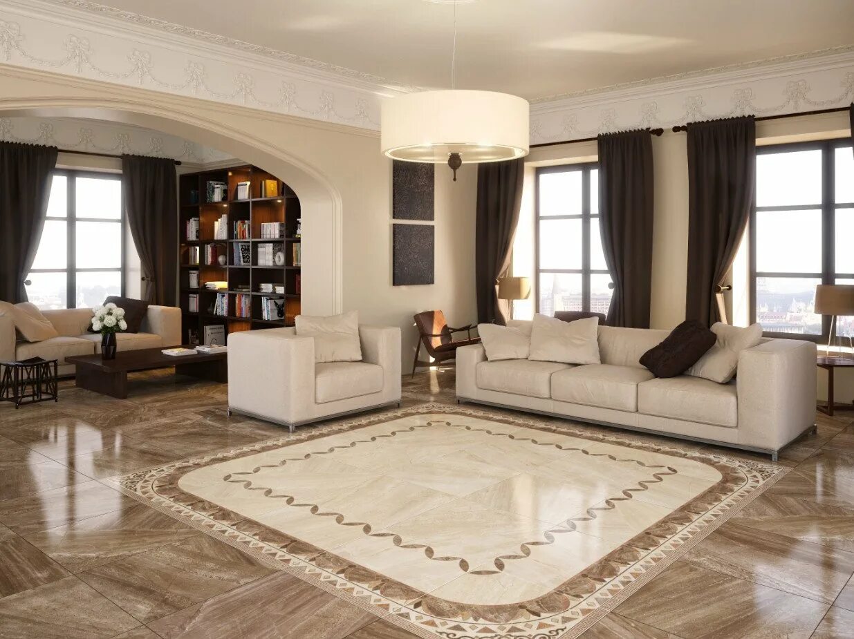 Calacatta Black Polished Rect 60x120 ITT Ceramic - Керамогранит АйТиТи Керамик К
