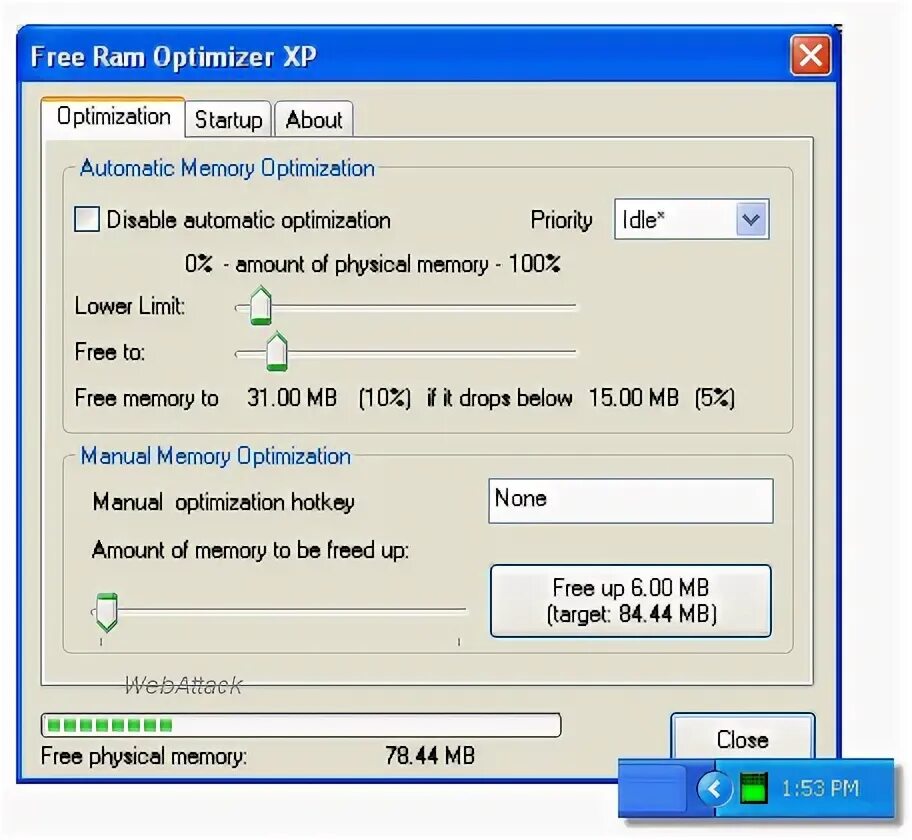Memory optimizer