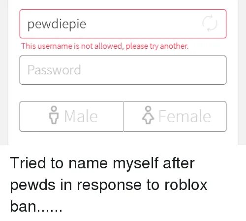 This username is. Username not appropriate for roblox.. username is. what is username. this username is not permitted on roblox..