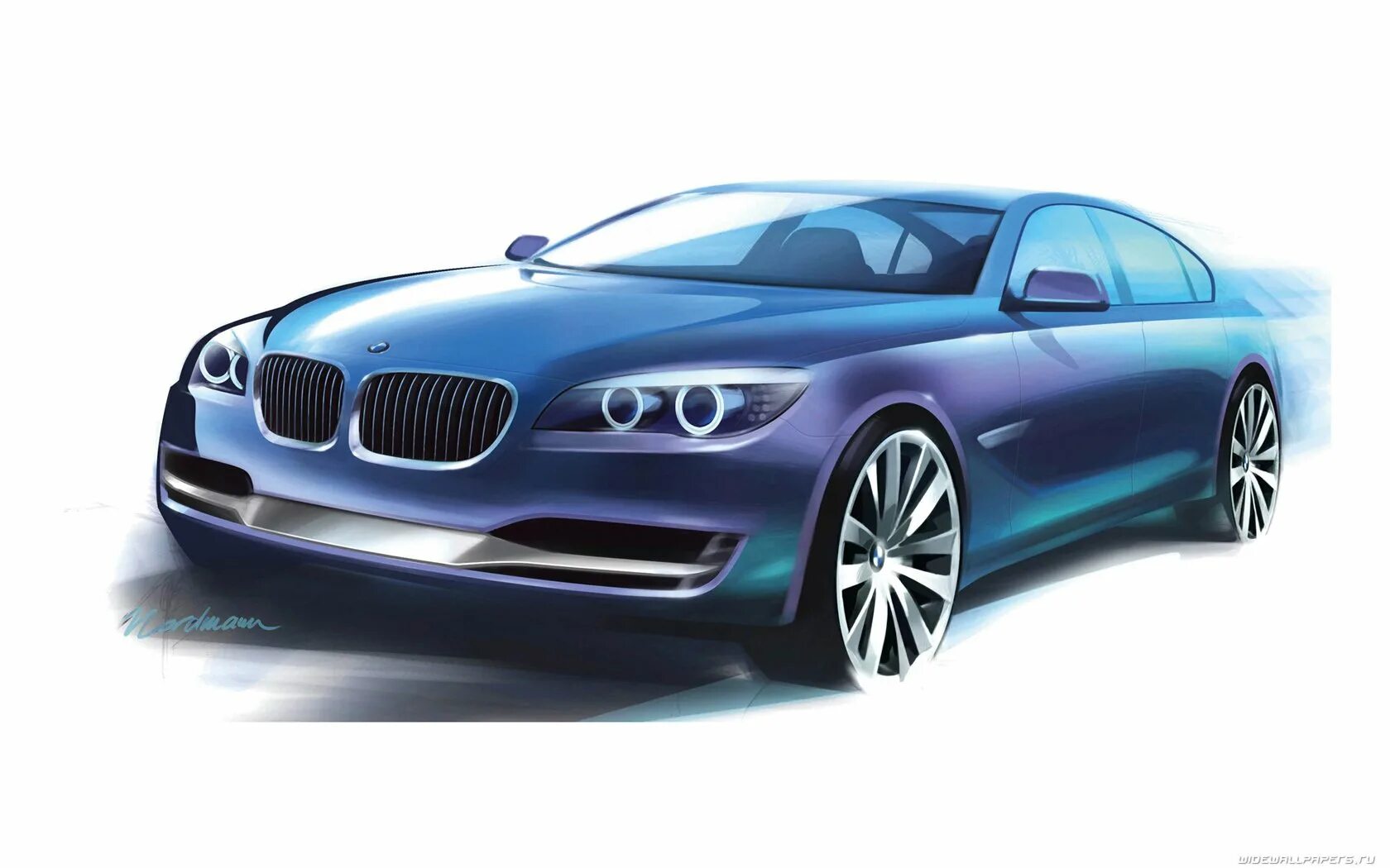 BMW. BMW 7er Concept. БМВ 7 синяя. BMW 7 Concept.