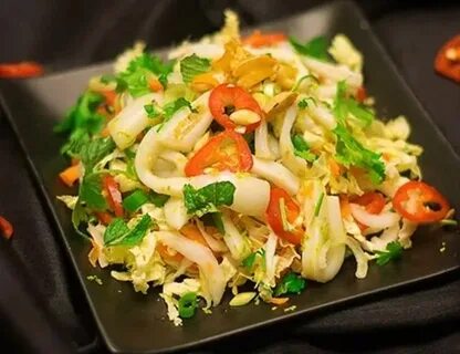 Кальмар огурец пекинская капуста