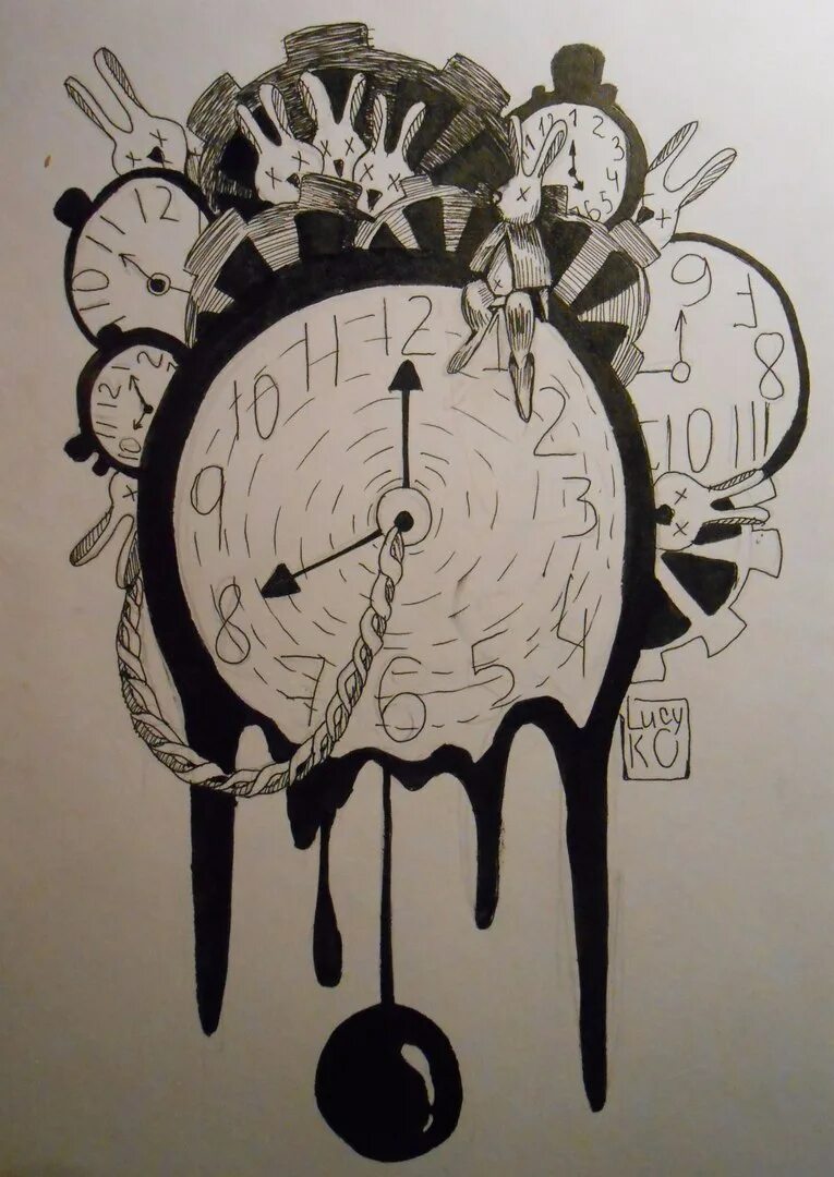 Инктябрь темы для рисунков. Часовщик инктобер. Ускользающее время. Часы из мультика Полли картинки.