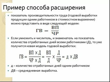 Выработанная продукция