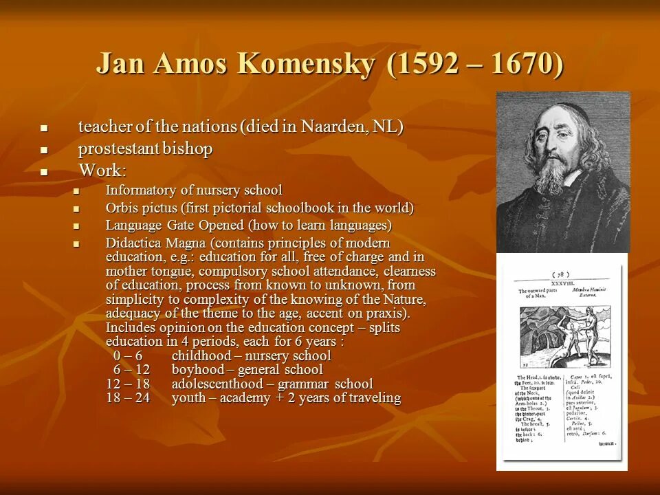 Jan Amos Komenský (1592-1670). Didactica Magna Komensky.