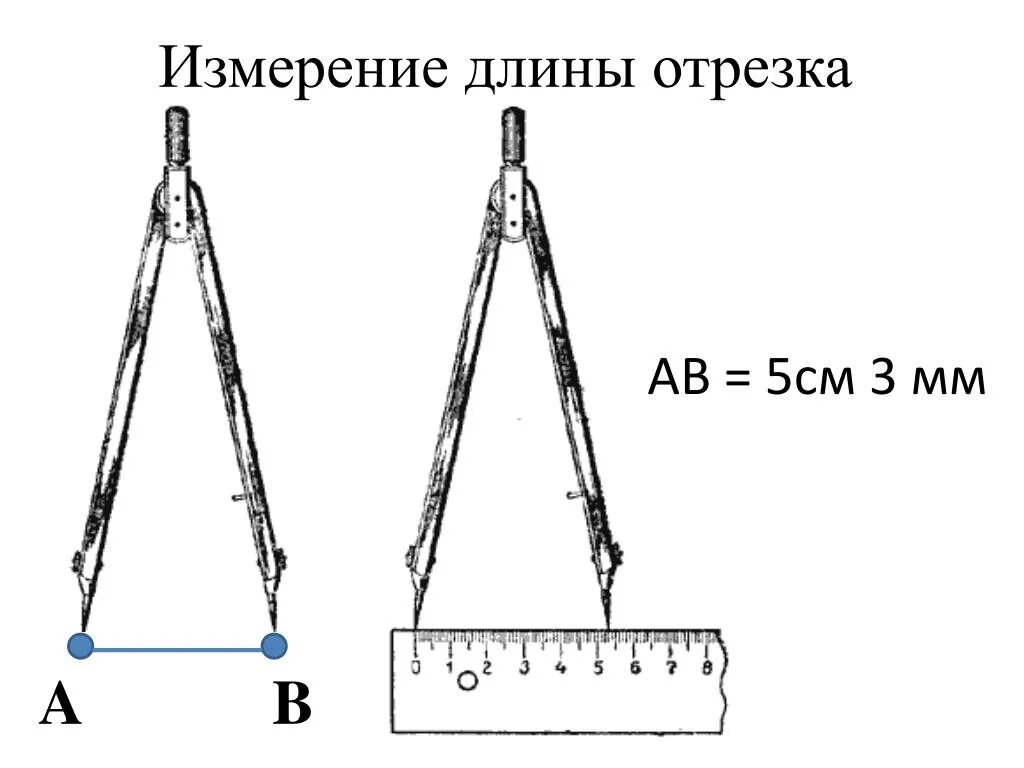 Измерение длины отрезка. Измерение длины отрезка 5 класс. Измерение циркулем. Измерение с помощью циркуля. Измерение длины объекта упорядочение по длине