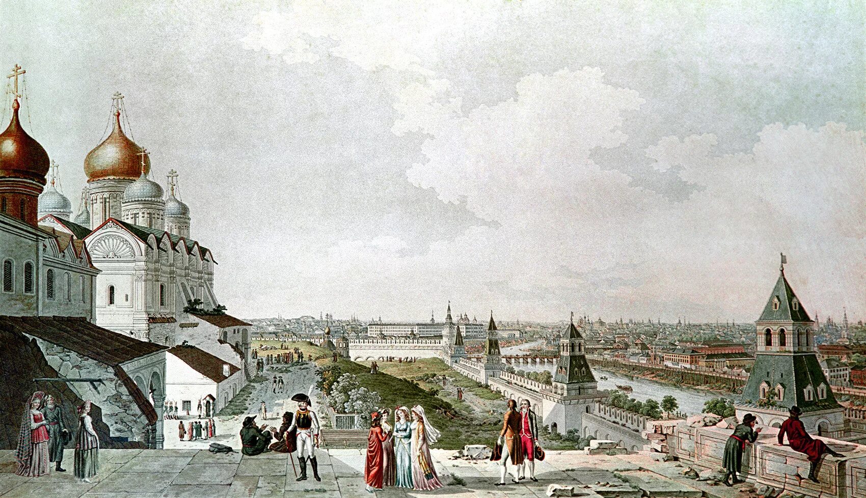 История россии 1800. Алексеев ф. я. Соборная площадь в Московском Кремле 1811. Соборная площадь Московского Кремля 18 века.